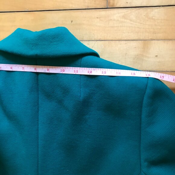 Vintage 1970's 100% wool emerald green coat - Picture 13 of 16
